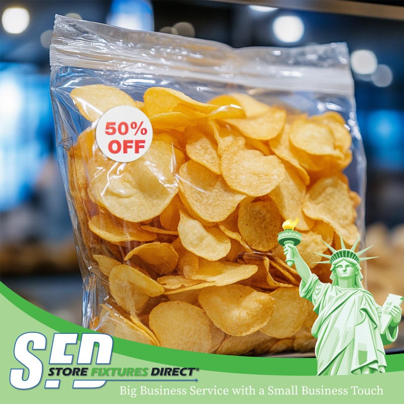 Store Fixtures Direct 50% Percent Off Mark Down Dot Stickers, 3/4" Round Self Adhesive Retail Circle Labels, 1000 Pack - Image 5